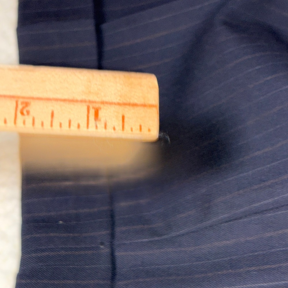 Brooks Brothers 1818 Madison Navy Pinstripe Wool Pleat/Cuff Dress Pants 37W - Picture 14 of 16